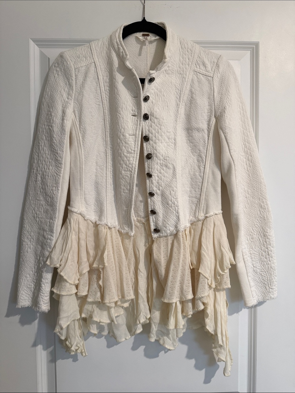 Free People Frilly Military Jacket